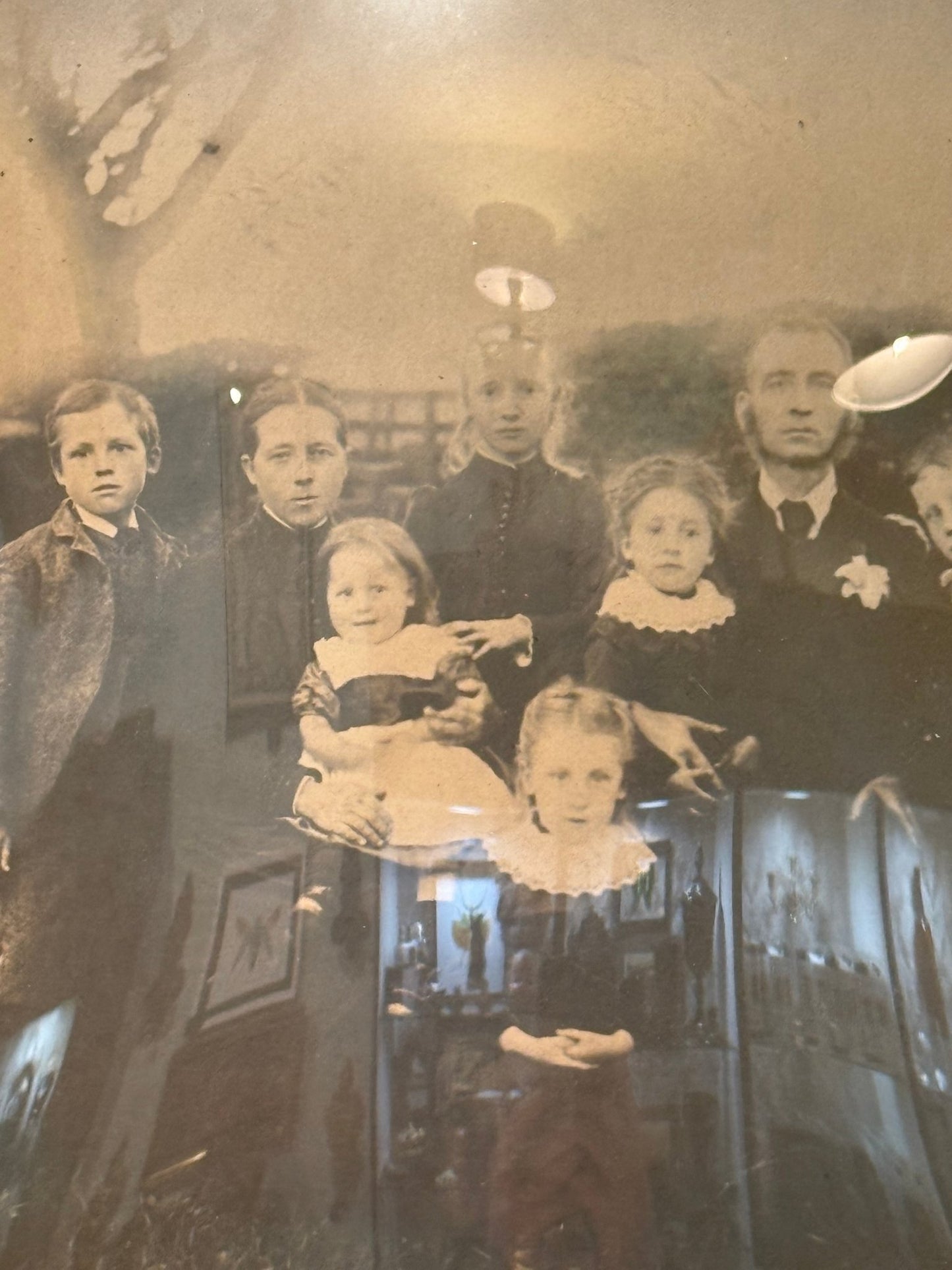 Victorian Creepy Family in Bubble Glass Frame - Loved To Death