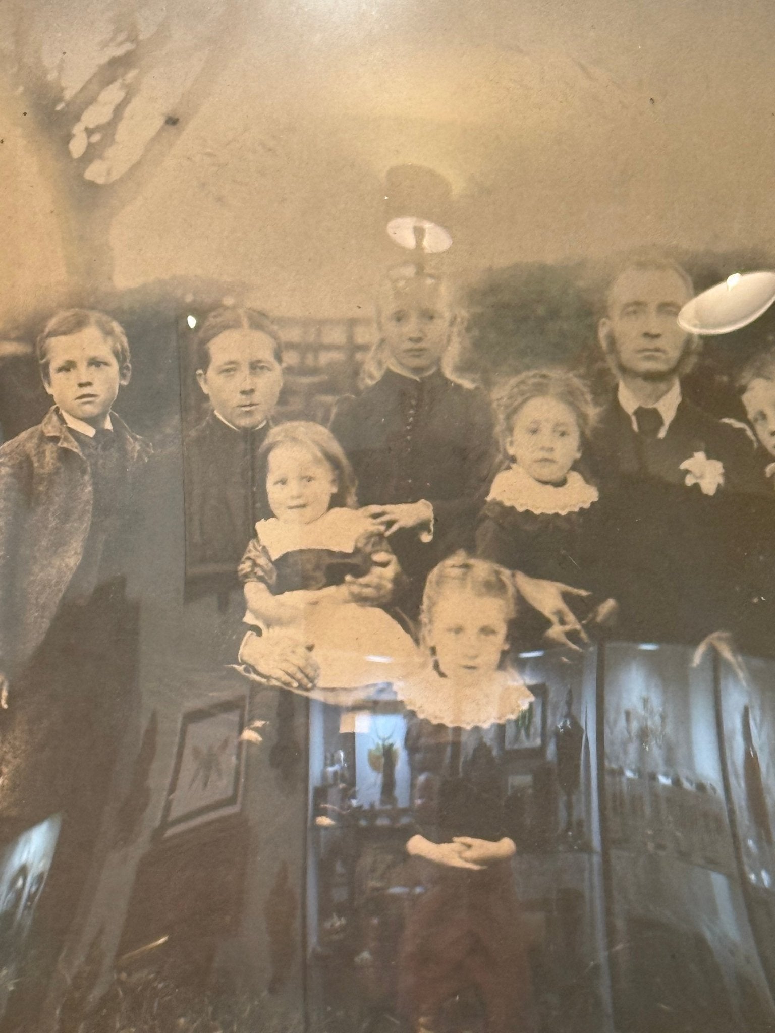 Victorian Creepy Family in Bubble Glass Frame - Loved To Death