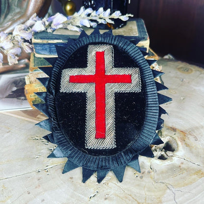 Victorian Knights of Templar Silver Bullion Appliqué - Loved To Death