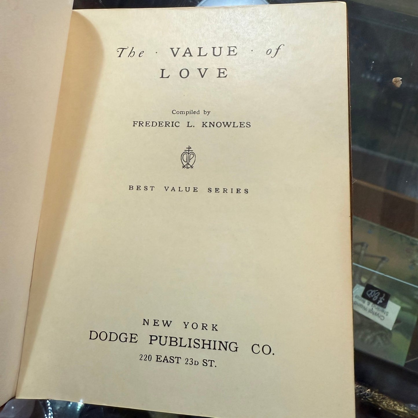 Victorian Suede Book The Value of Love 1908 - Loved To Death