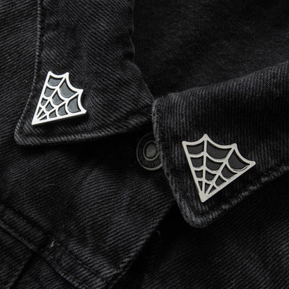 Web Collar Enamel Pin Set - Loved To Death