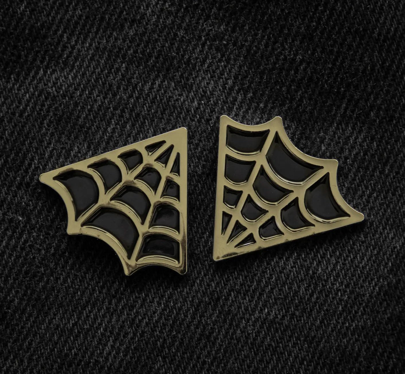 Web Collar Enamel Pin Set - Loved To Death