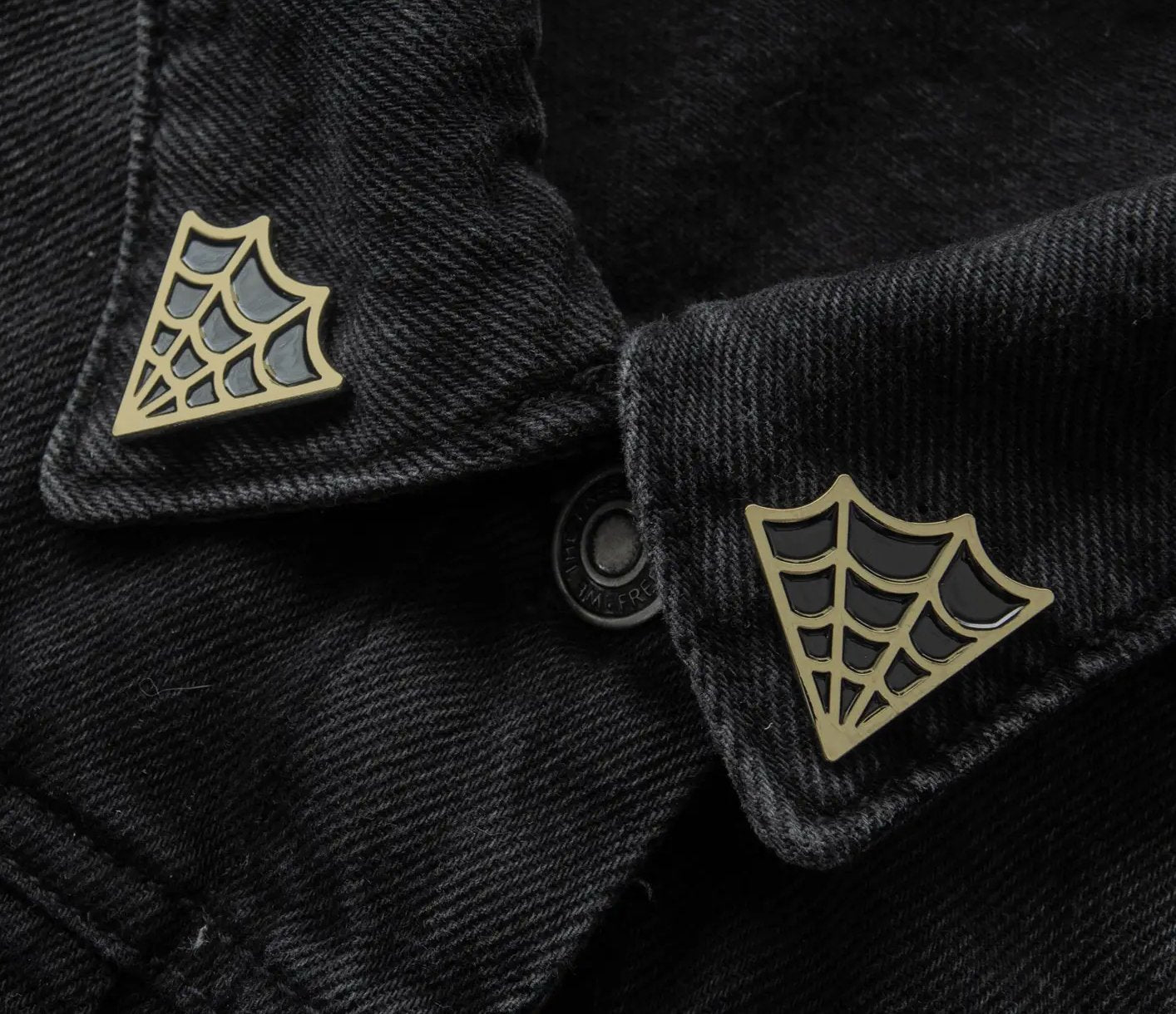 Web Collar Enamel Pin Set - Loved To Death