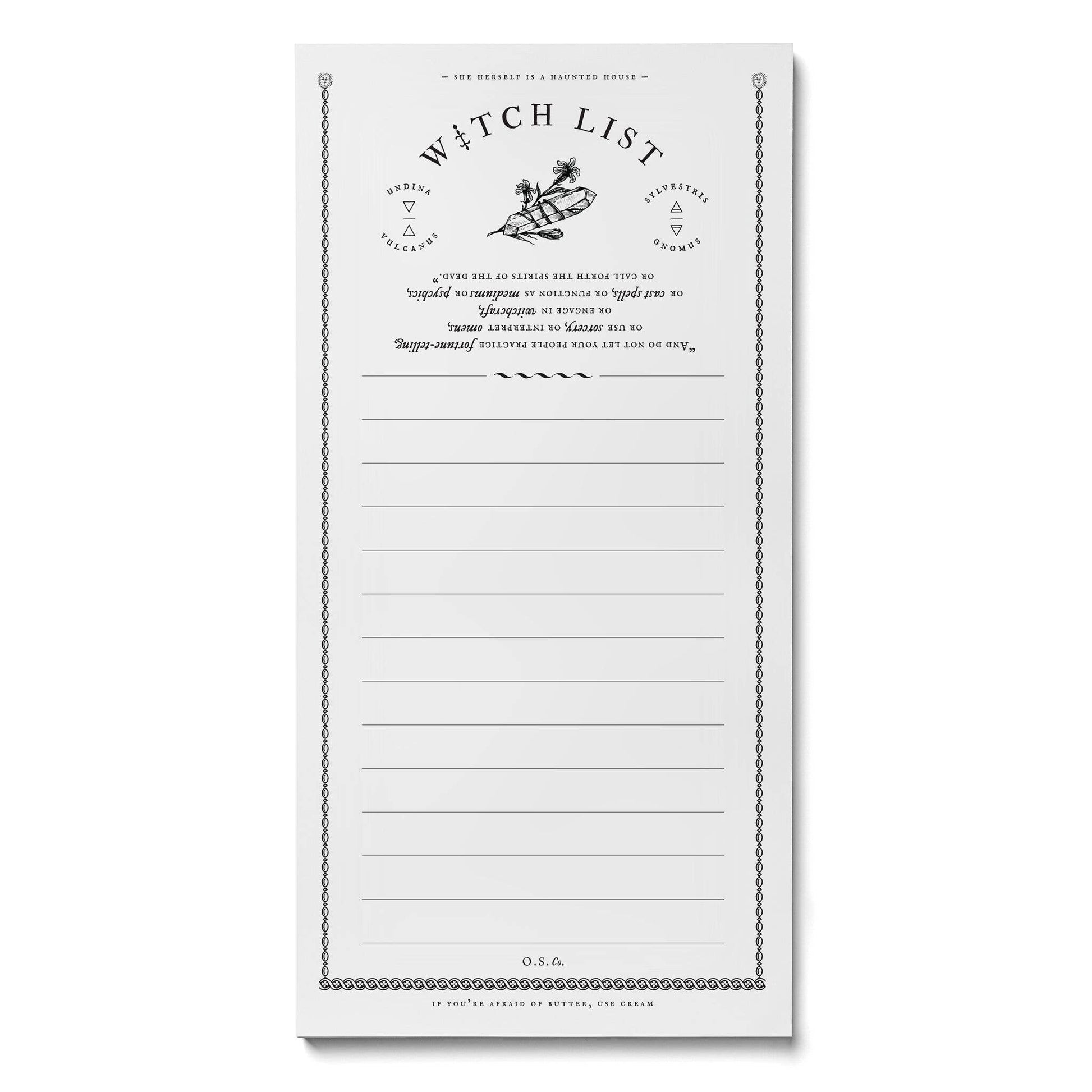 Witch List Notepad - Loved To Death