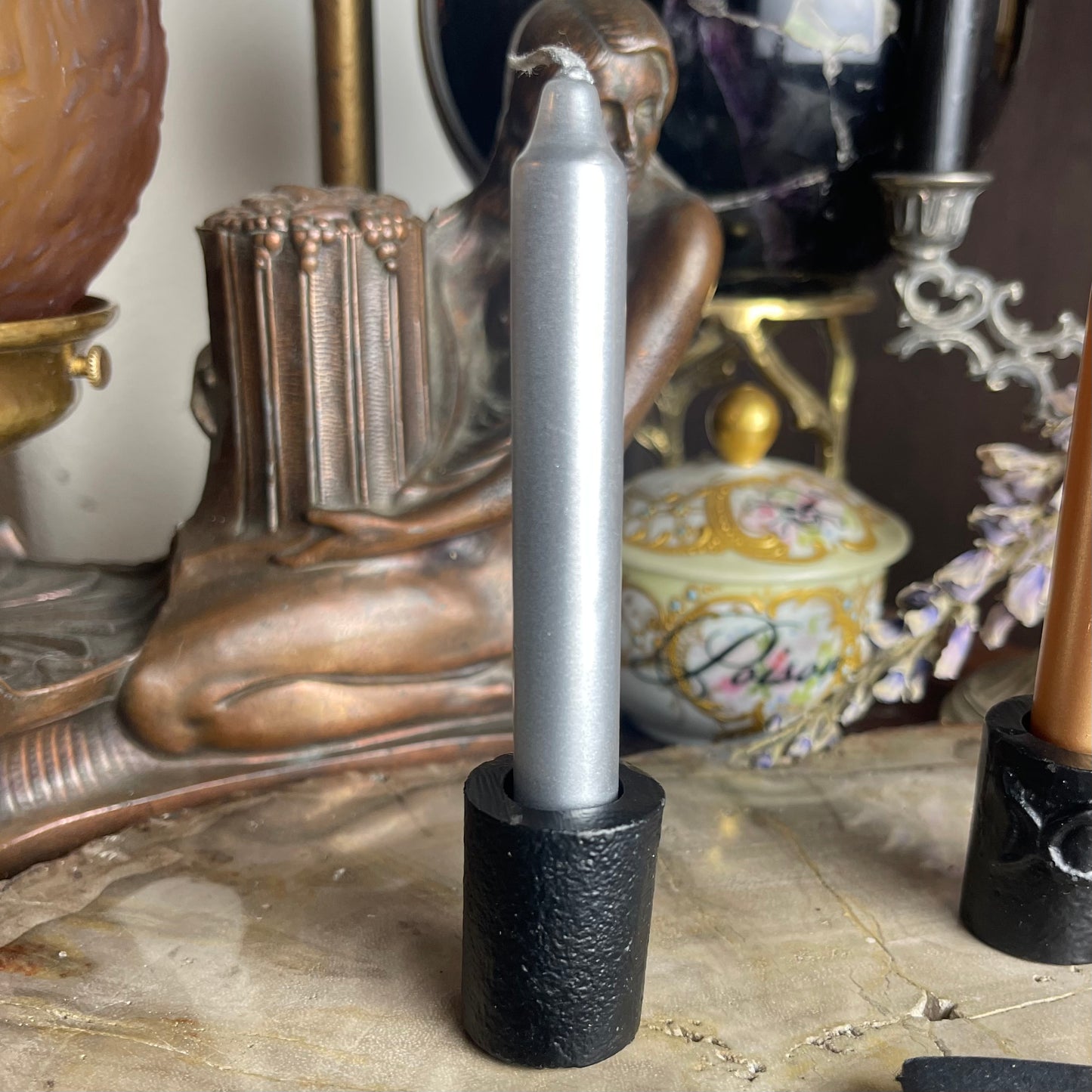 Cast Iron Chime Candle Holder